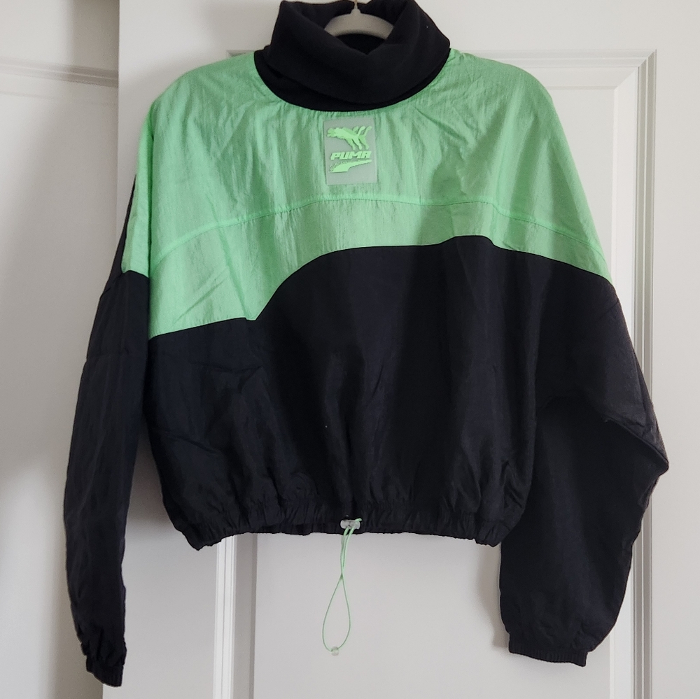 Puma Black and Green Women's Jacket